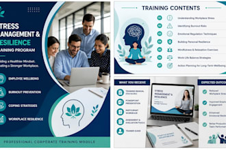 create stress management and resilience training modules