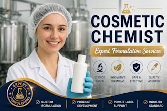 develop a cosmetic product formula as a cosmetic chemist skincare formulation