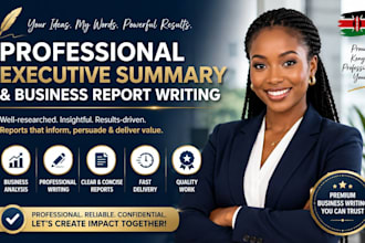 professional executive summary and business report