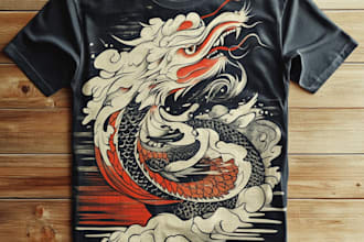 make vintage retro t shirt and illustration