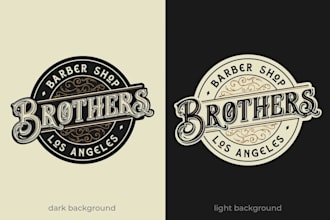 design custom barber, barbershop and beauty salon logo