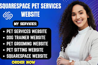 build squarespace pet services website dog trainer website design