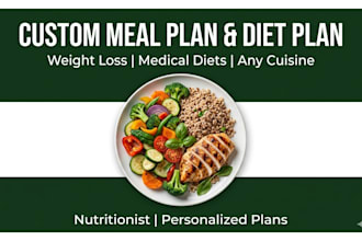 be expert nutritionist for personalized meal plans