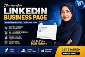 create a complete linkedin company page and business page setup