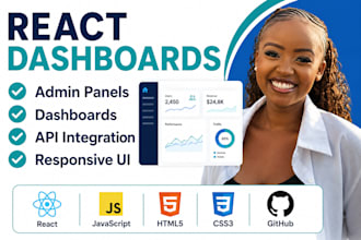 build react frontend web applications and dashboards
