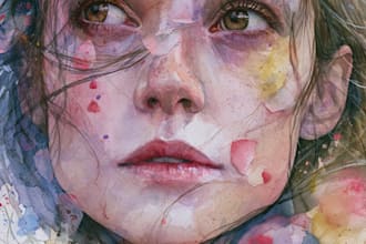 paint watercolor portraits from your photos