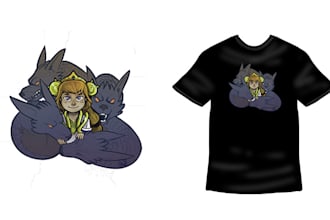 draw at shirt design and graphic t shirt design