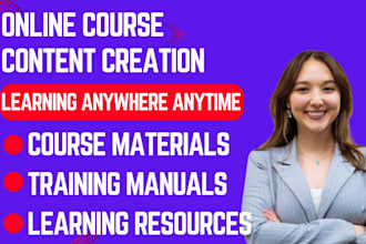 create course content, training materials, and learning resources