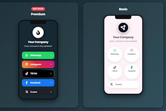 custom HTML CSS social link portfolio dark