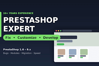 fix any prestashop bug, error or customization issue