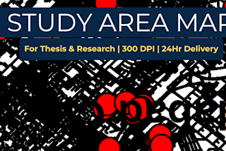 create study area map for thesis and research using arcgis and qgis