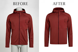 do ghost mannequin neck joint and remove wrinkle from apparel photos