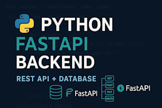 build a python fastapi backend with database