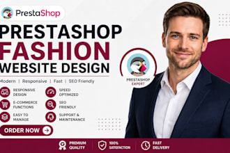 design responsive prestashop fashion website for  boutique and clothing store