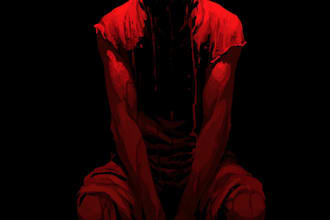 draw bloody horror illustration