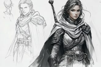 fantasy character sketch for you
