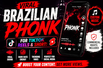 create viral brazilian phonk music for tiktok reels and youtube shorts