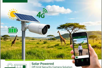 design a solar powered security camera system for off grid locations