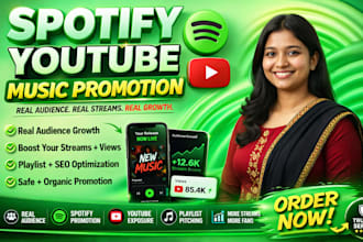 increase german dutch organic spotify track, soundcloud, and youtube music promo