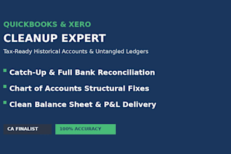 clean up, catch up, and reconcile quickbooks online or xero