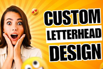 create custom letterhead design in canva with editable ms word file