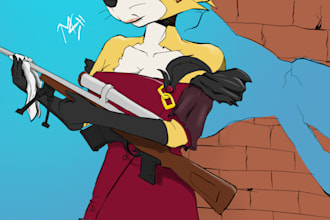 do fanart a yellow furry