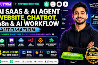 build custom ai saas, ai agent website, chatbot, n8n and ai workflow automation