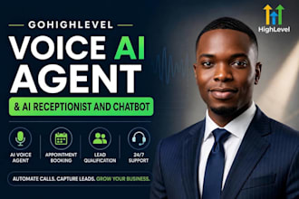 set up ghl voice ai, receptionist ai, chatbot, phone system