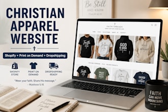 christian apparel website christian shopify store print on demand dropshipping