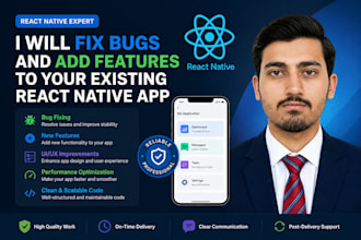 fix bugs and add features to your existing react native app