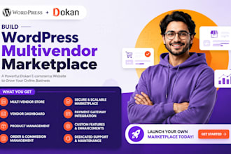build wordpress multivendor marketplace dokan ecommerce website