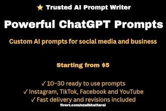 write powerful chatgpt prompts for your business or content