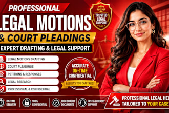 draft legal motions, court pleadings, and legal documents