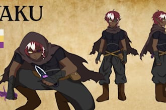 digital illustrations of your characters, etc