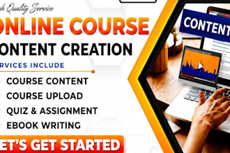 create online course content, course curriculum for your online course creation