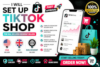 set up tiktok shop for usa, uk, non resident sellers