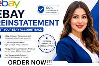 reinstate your ebay suspended account with appeal and recovery