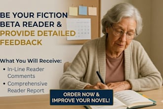 be your fiction beta reader and provide detailed feedback