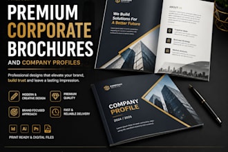 design premium corporate brochures and company profiles