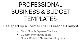 design custom financial models and business budget templates in excel