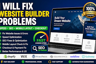 fix website builder problems including speed SEO mobile layout checko