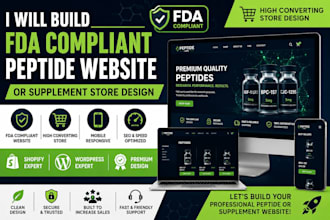 design fda compliant shopify peptide or supplement website