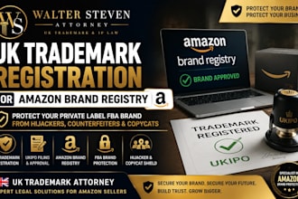 register your UK trademark for amazon brand registry and protect your fba brand