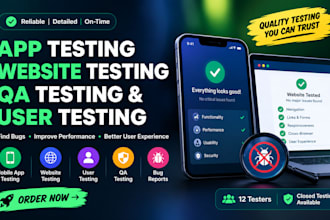 do app testing, website testing, QA testing and user testing