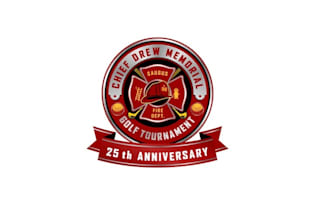 design golf tour anniversary logo