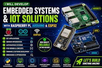 develop raspberry pi arduino esp32 iot embedded systems project