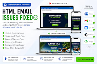 fix HTML email bugs in outlook and gmail