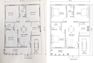 redraw your sketch PDF or image into cad drawings