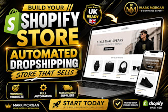 build automated shopify dropshipping store