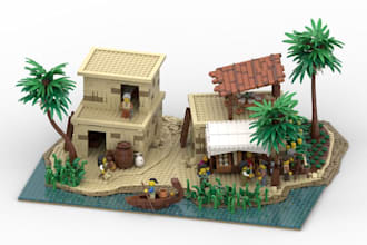 custom lego mocs, mods, and digital lego models lego display using bricklink